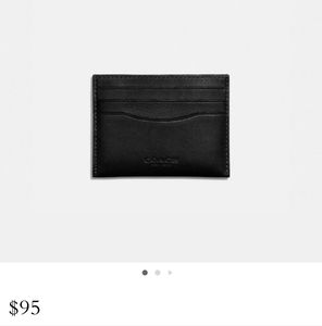 Coach Card Case Black Wallet